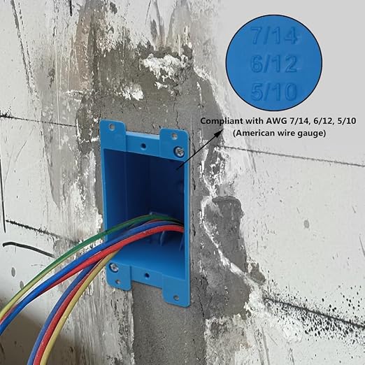 Old Work Box, Plastic Junction for Switches, PVC Electrical 14 cuin Outlet Box - Image 5