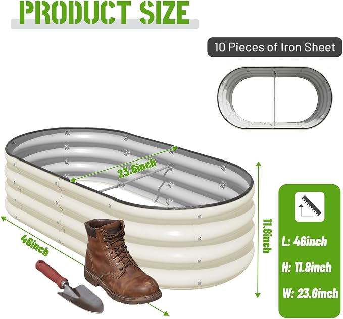Galvanized Raised Garden Bed Outdoor - Image 4