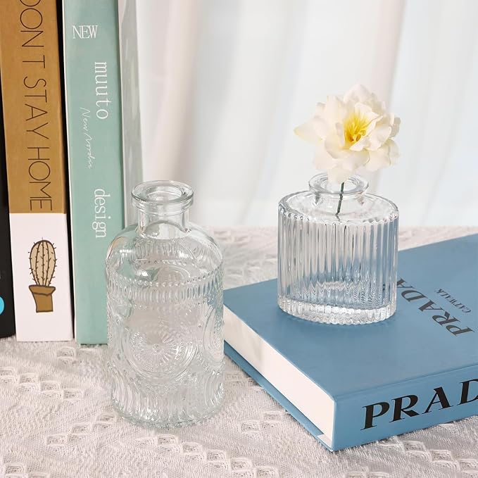Fixwal Set of 5 Bud Vases, Small Vase - Image 8
