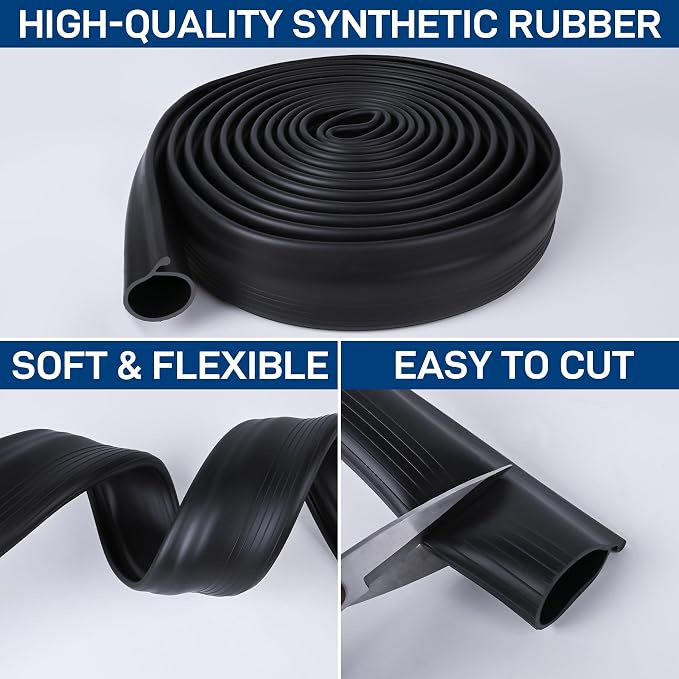 16.5FT Garage Door Bottom Seal Rubber 0.19" P Bulb Bottom Garage Weather - Image 5