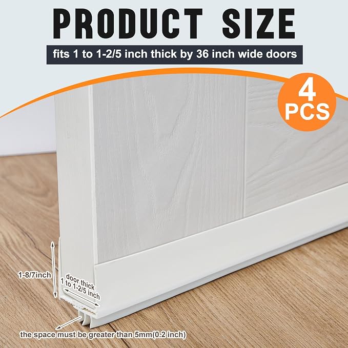 Pickmesh 4 Pcs 36 Inch Adjustable Storm Door Sweep - Image 2