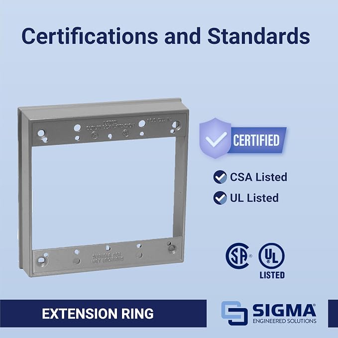 Sigma Engineered Solutions 14323 2-Gang Weatherproof Extension Ring - Image 3