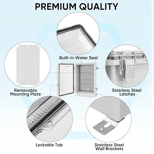 TICONN Outdoor Electrical Box Waterproof, ABS IP67 Junction Box Enclosure | - Image 4