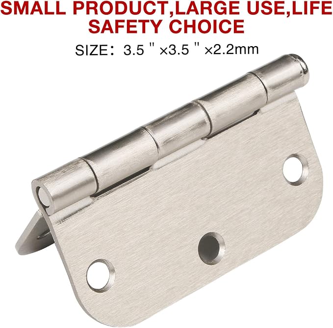 18 Pack Interior Brushed Nickel Door Hinges 3.5" - Image 5