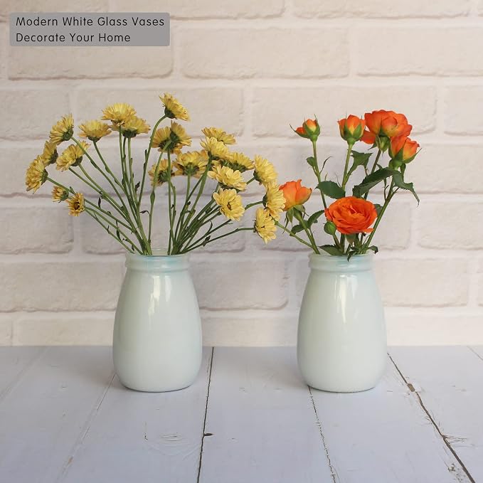 YANLING 6 Pack White Vase for Decor Small Ceramic Vase for Flowers | Bud Vases - Image 6