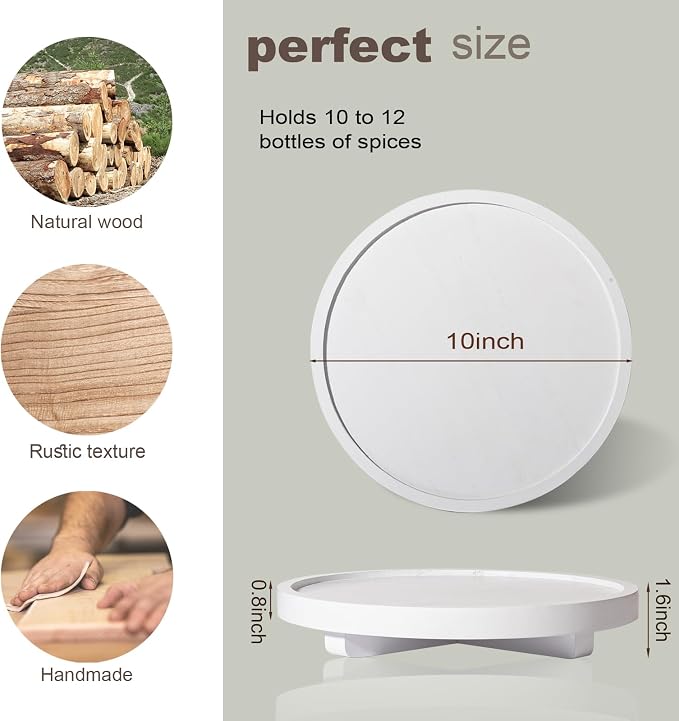 Round Decorative Tray Farmhouse Kitchen Decor Soap Dish, Lightweight, Easy Clean - Image 6