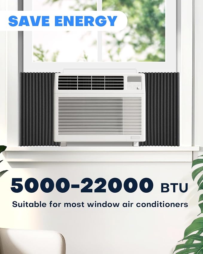 2 Pack Window Air Conditioner Side Panels, Ac Window Seal Kit Window Well Ac - Image 3
