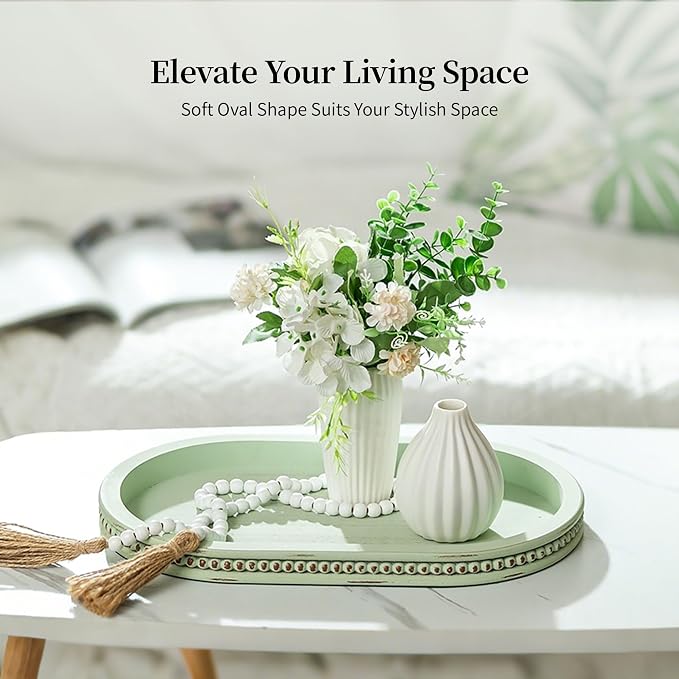 Hanobe 15" Sage Green Decorative Trays - Image 8