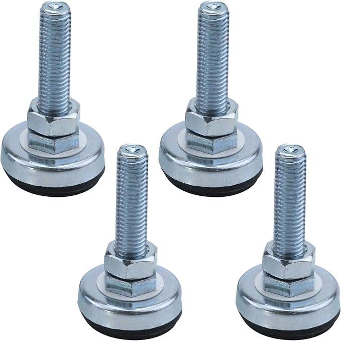 Antrader 4PCS M12 Thread Adjustable Pole Leveling Foot-Base Diameter 1-3/5" | by Antrader