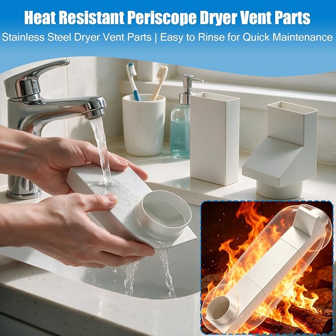 Upgraded UD48S 4 Inch Periscope Dryer Vent Kit, 17.7-29.5 Inch Adjustable - Image 3