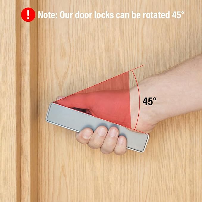 Adjustable Deadlatch Door Knob Latch 2-3/8" or 2-3/4" Universal Door Lock - Image 7