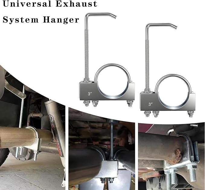 Exhaust Clamp with Hanger fit 3 Inch Universal Exhaust Pipe Rear Muffler Hanger - Image 4