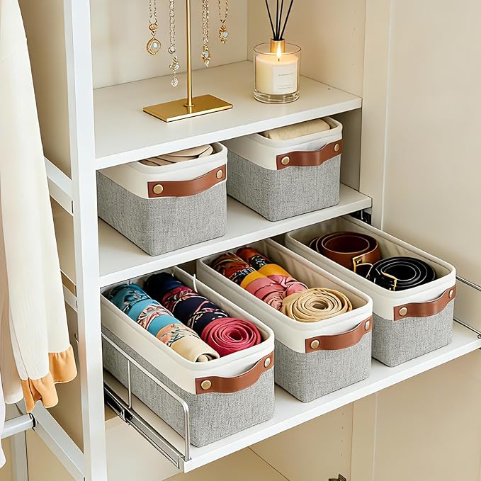 Small Fabric Storage Baskets, Decorative Basket - Image 5