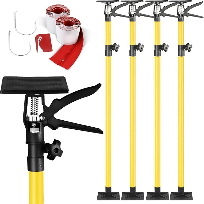 10 Ft Dust Barrier Poles 4 Pack by Uouteo