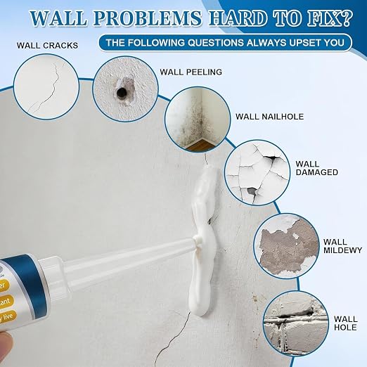 2Pcs Wall Repair Paste Tube, Drywall Repair Kit, Quick Drying Wall Mending - Image 2