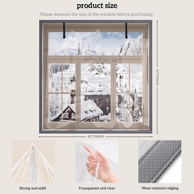 Window Insulation Kit for Winter 63''X63'' - Image 2