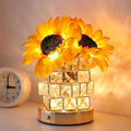 Sunflowers Flower Lamp Cordless Touch Table Lamp Birthday Gifts by AMWGIMI