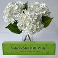 YalzoneMet 3 PCS White Hydrangea Artificial Flowers 21 inchs Real Touch Faux by YalzoneMet