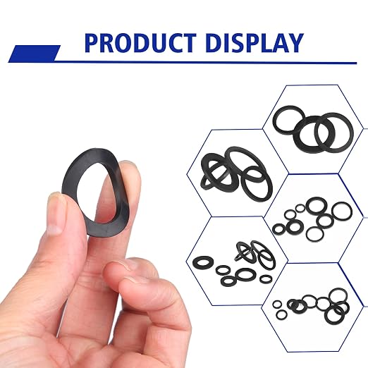 BUSY-CORNER 343 Pieces Rubber Flat Washer Gasket Assortment, Buna-N 70A - Image 6