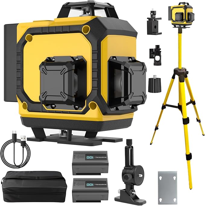 360 Laser Level with Tripod, Self Leveling Laser Leveler Tool, 4x360° Cross - Image 9