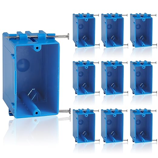 10-Pack New Work Box 1 Gang, New Work Electrical Nail Outlet Box, 18 cu. in | by ANKYLHUAChandelier