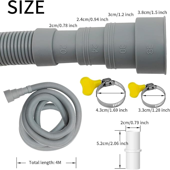 13ft Universal Washing Machine Drain Hose Extension Kit - Image 2