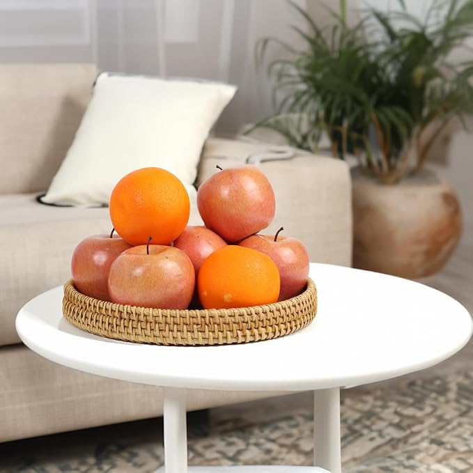 Round Rattan Serving Trays - Image 8