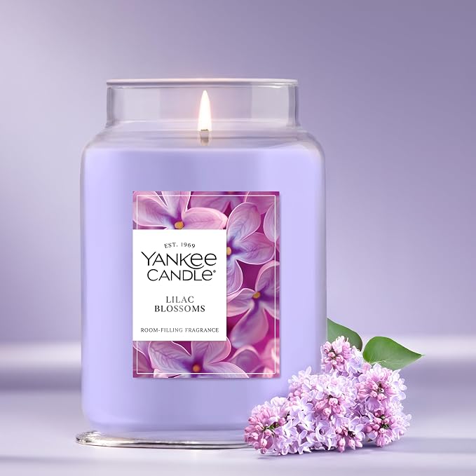 Yankee Candle Lilac Blossoms Scented Candle, 22oz Large Jar - Image 3