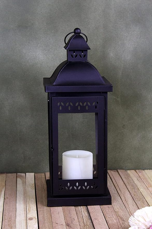 Hosley 15" Clear Glass Iron Lantern - Image 5
