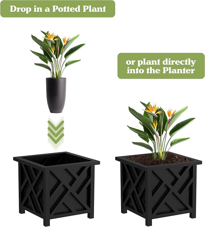 Lattice Design Outdoor Planter Box - Image 3