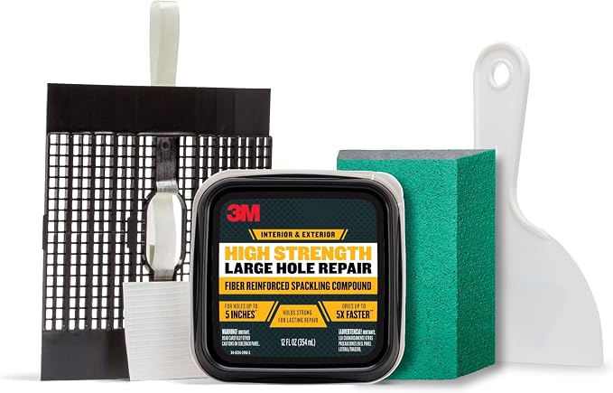 3M High Strength Large Hole Repair Kit, Includes Spackling Compound 12 oz by Unknown