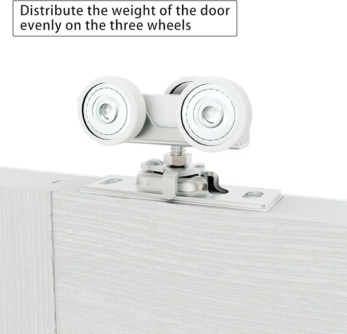 JUBEST Pocket Door Rollers Assembly, Commercial Grade Rollers Replacement - Image 3