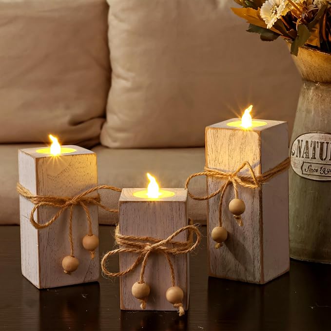 White Farmhouse Candle Holder - Image 9