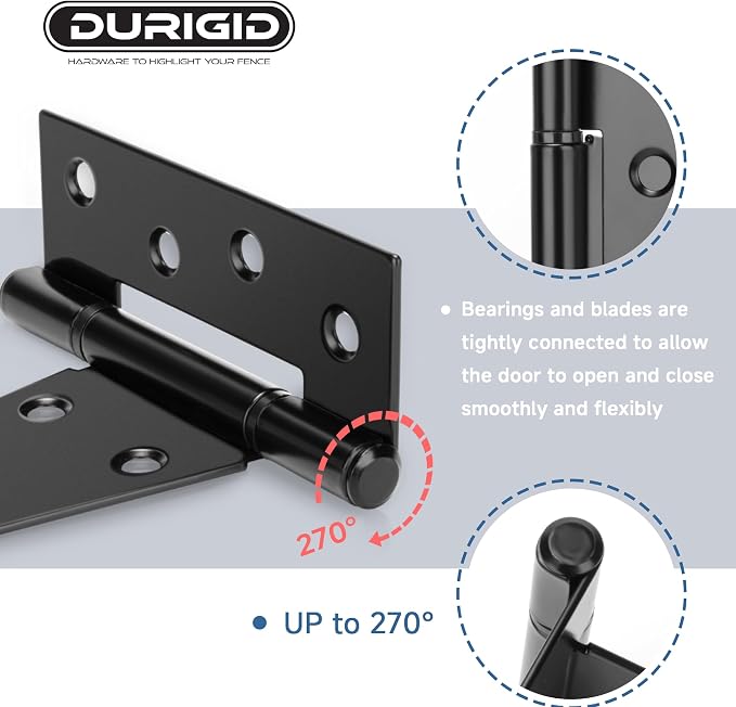 6 Pack 6 Inch T Hinge, Heavy Duty Hinges - Image 4