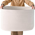 ICERZCZ White Laundry Basket, Blanket Baskets by ICERZCZ