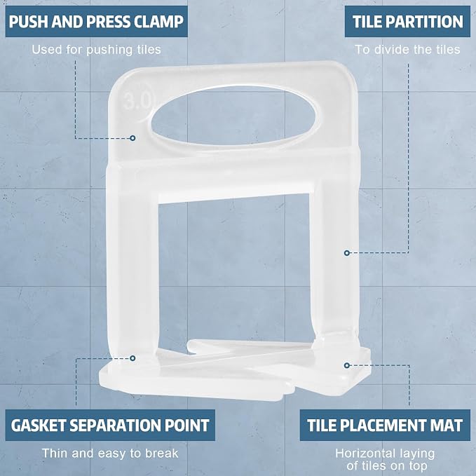 2000 Tile Spacers 1/16 Inch Tile Leveling Clips - Image 4