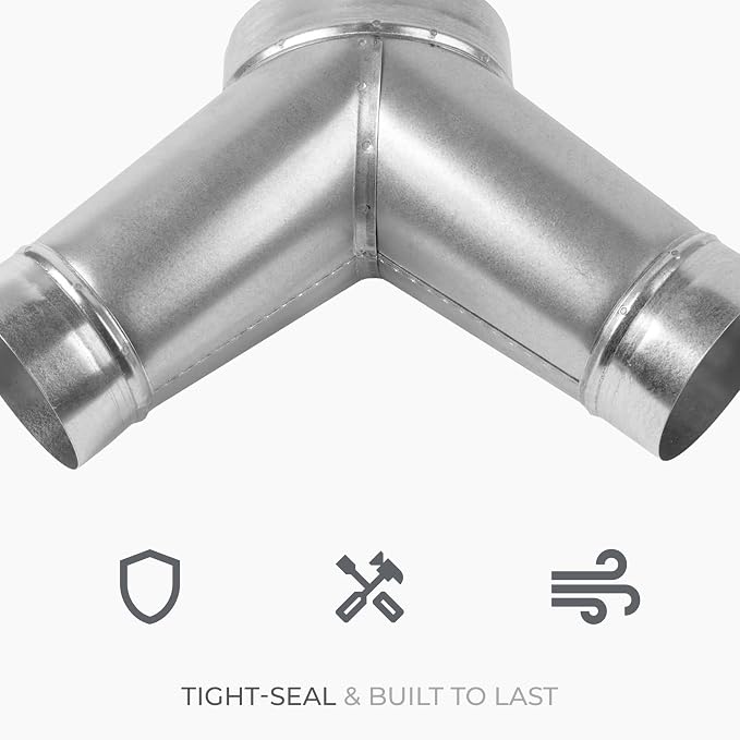 45° Degree Ø6 x 4 x 4 Inch Y Shape Duct Splitter - Image 6