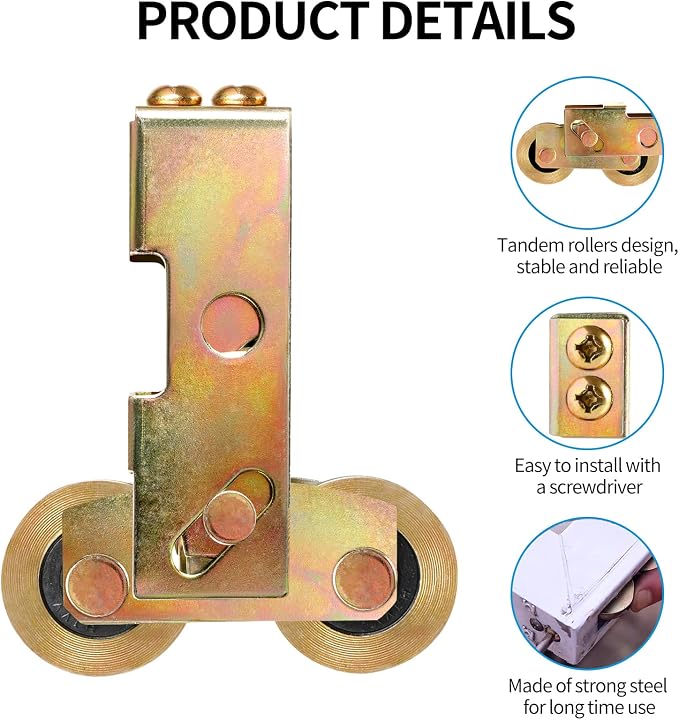 Huazu Sliding Patio Door Tandem Roller Assembly - Image 4