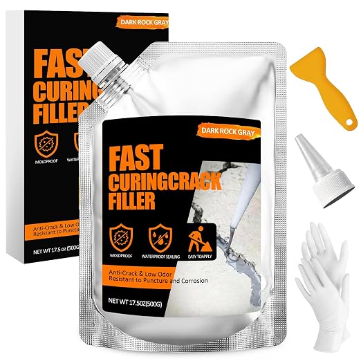 Concrete Crack Filler 1 Pack, Self-Leveling High Elasticity Cement Sealant by Unknown