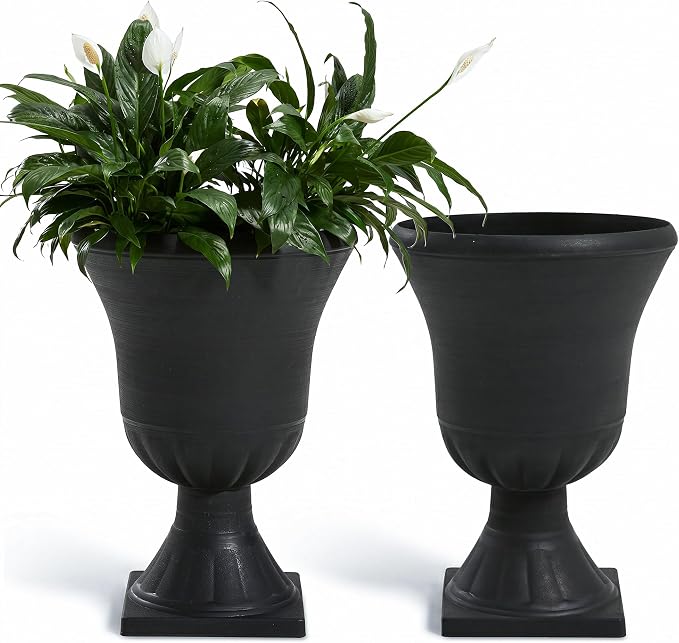 Worth Garden 2-Pack Plastic Urn Planters by WORTH