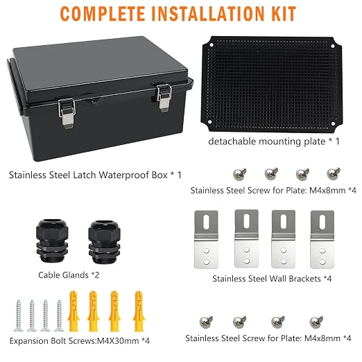 Electrical Junction Box, IP67 Waterproof Outdoor Box ABS Plastic Enclosure - Image 6