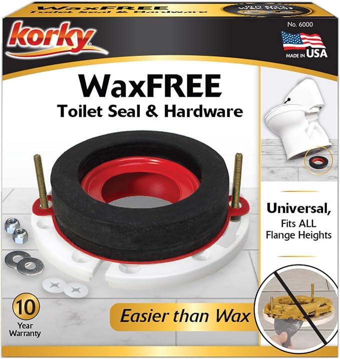 Korky 6000BP Universal Toilet WaxFree Seal by Korky