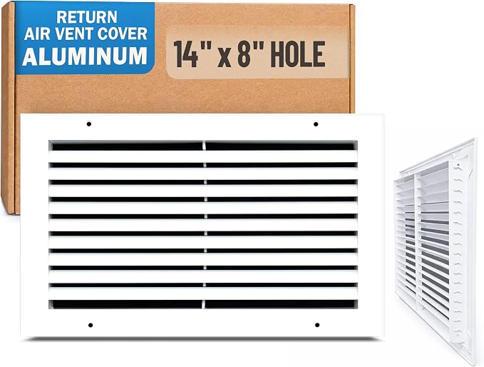 Fits 14x8 Hole | Aluminum Return Air Grille by Handua | Vent Cover Grill by Handua
