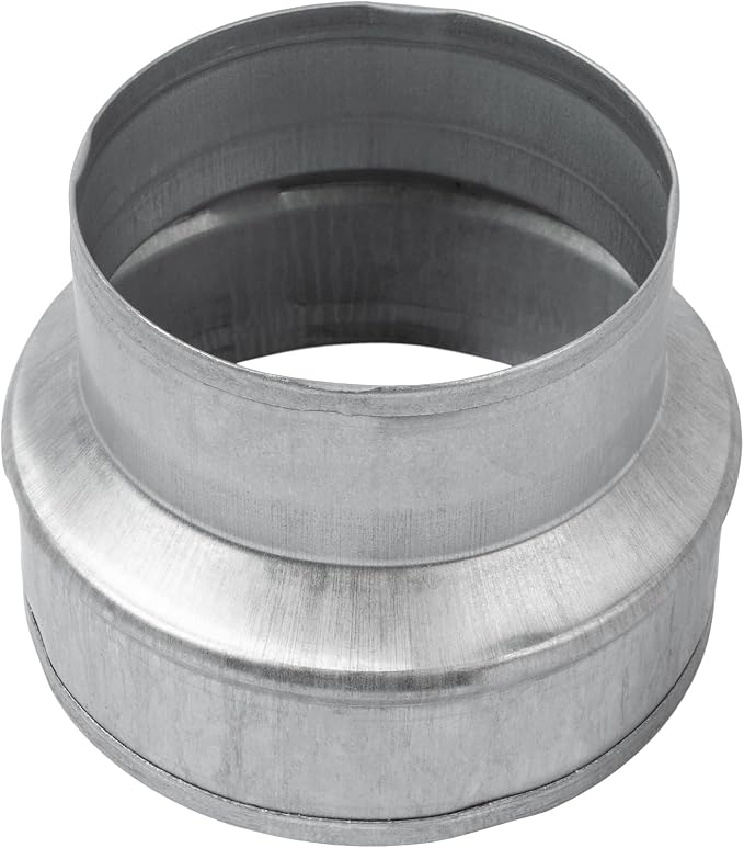 5" to 4" Inch Male-Fit Galvanized Steel Round Duct Reducer - Image 2