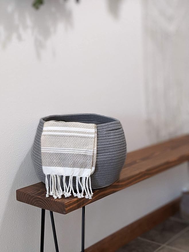 Goodpick Round Woven Rope Storage Basket - Image 4