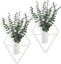Jexine Hanging Planters with Artificial Eucalyptus Metal Hanging Vase Indoor by Jexine