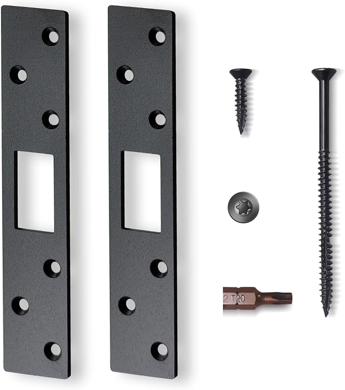 Extra Long Deadbolt Strike Plates 7", 2 Pack, Reinforced Striker | Enlarged by MOSECYOU
