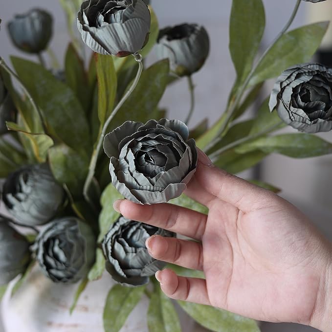 12 Pcs 27" Faux Silk Peony Artificial Flowers Stems - Image 7