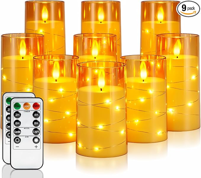 Homemory 9 Pcs Flameless Candles by Homemory
