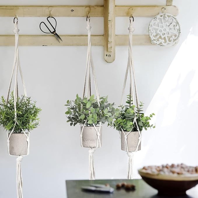 Artificial Plants 3 Pack Mini Fake Plants Fake Hanging Plants Artificial Decor - Image 4